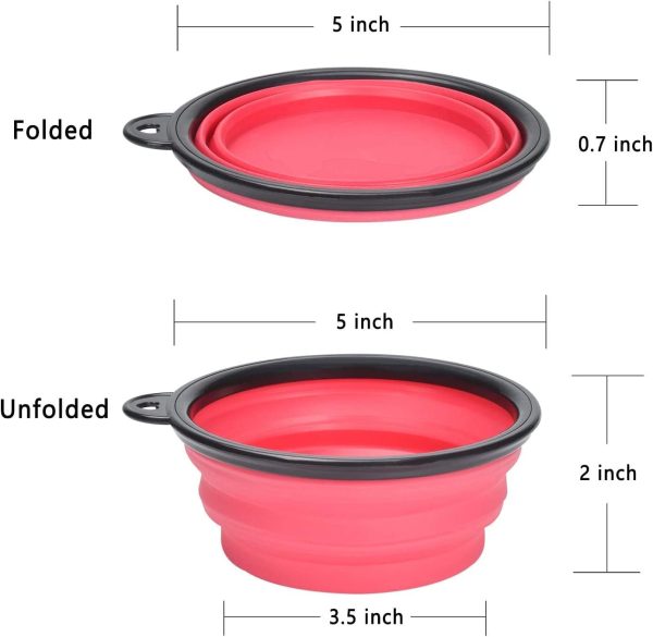 Portable Silicone Collapsible Dog Bowl (2 Pack) - Image 4